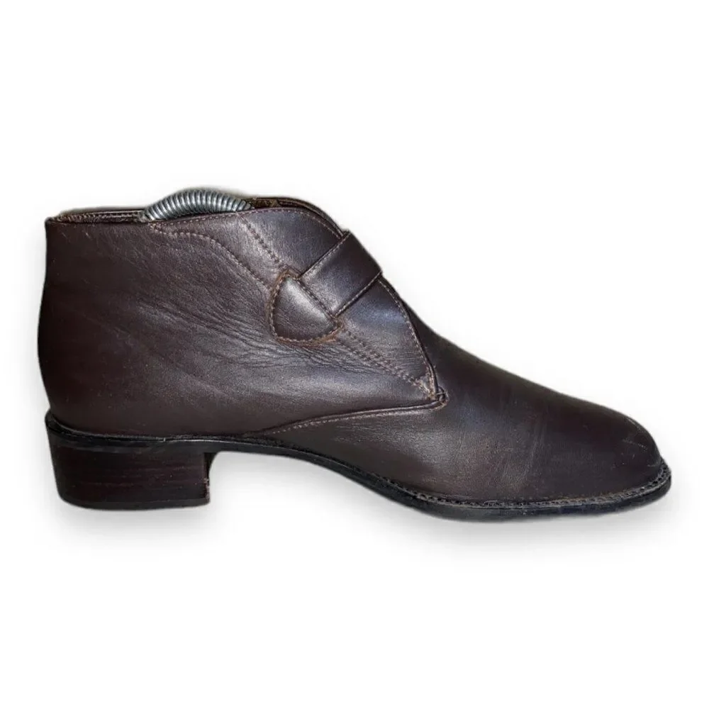 Etienne Aigner Showtime Ankle Boots Brown‎ Leather Women's 8.5